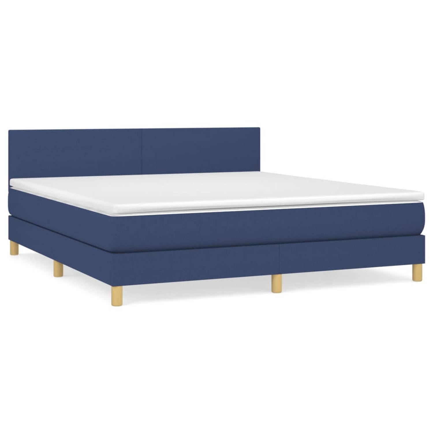 The Living Store Boxspringbed - Pocketvering - 180 x 200 cm - Blauw