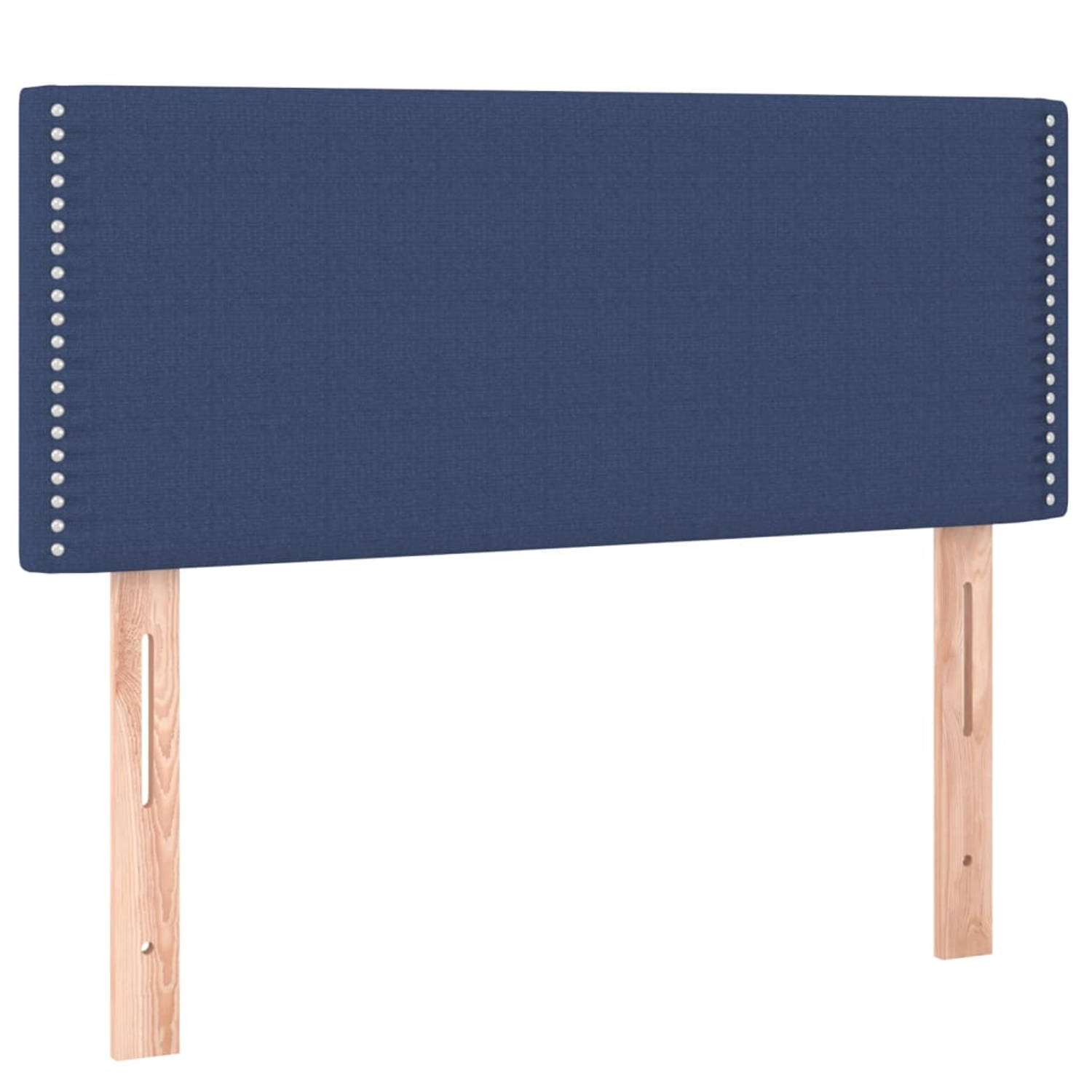 The Living Store Hoofdbord 80x5x78/88 cm stof blauw - Bedonderdeel