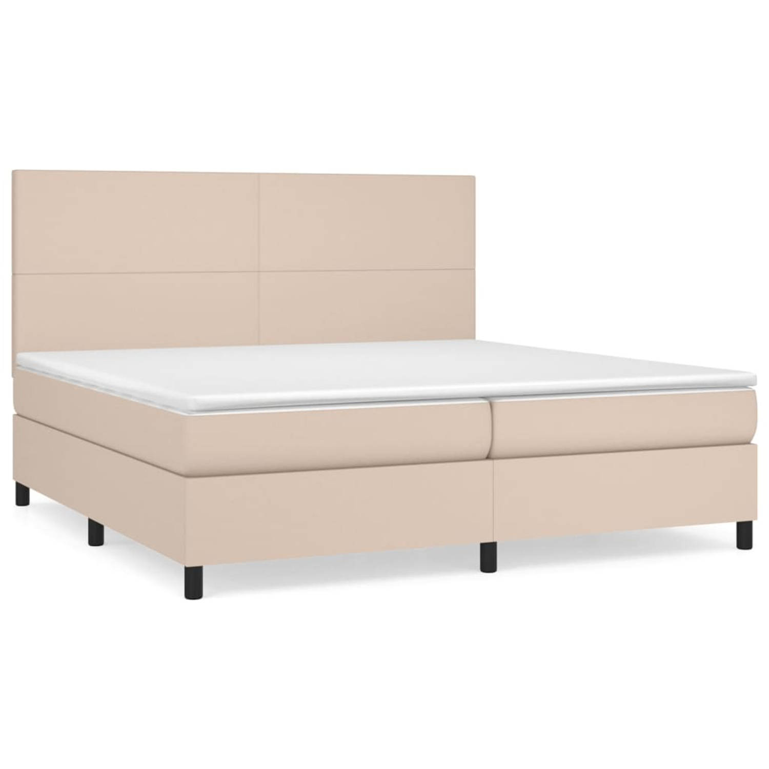 The Living Store Boxspringbed - Comfort - Bed - 203 x 200 x 118/128 cm - Middelharde ondersteuning