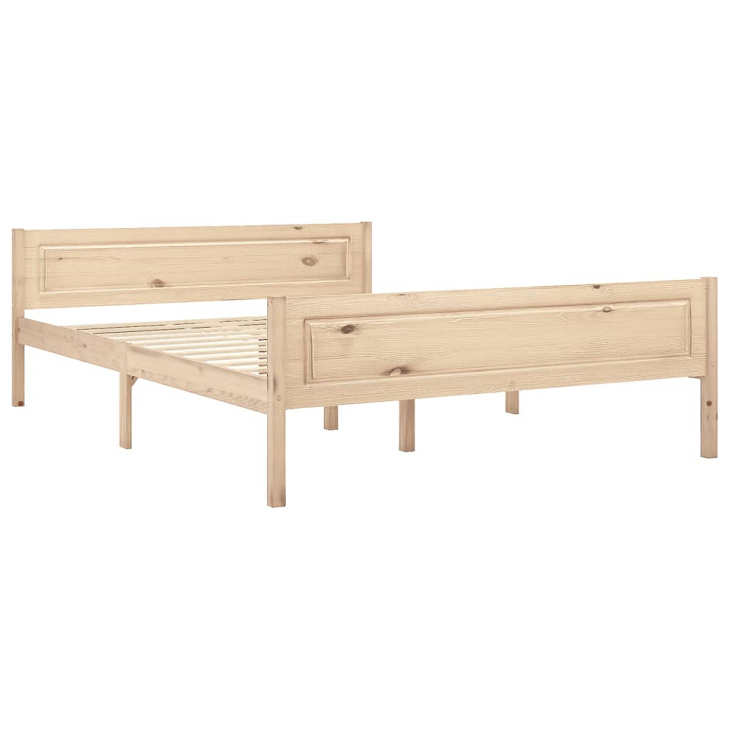The Living Store Bedframe massief grenenhout 160x200 cm - Bedframe - Bedframe - Bed Frame - Bed Frames - Bed - Bedden - 2-persoonsbed - 2-persoonsbedden - Tweepersoons Bed