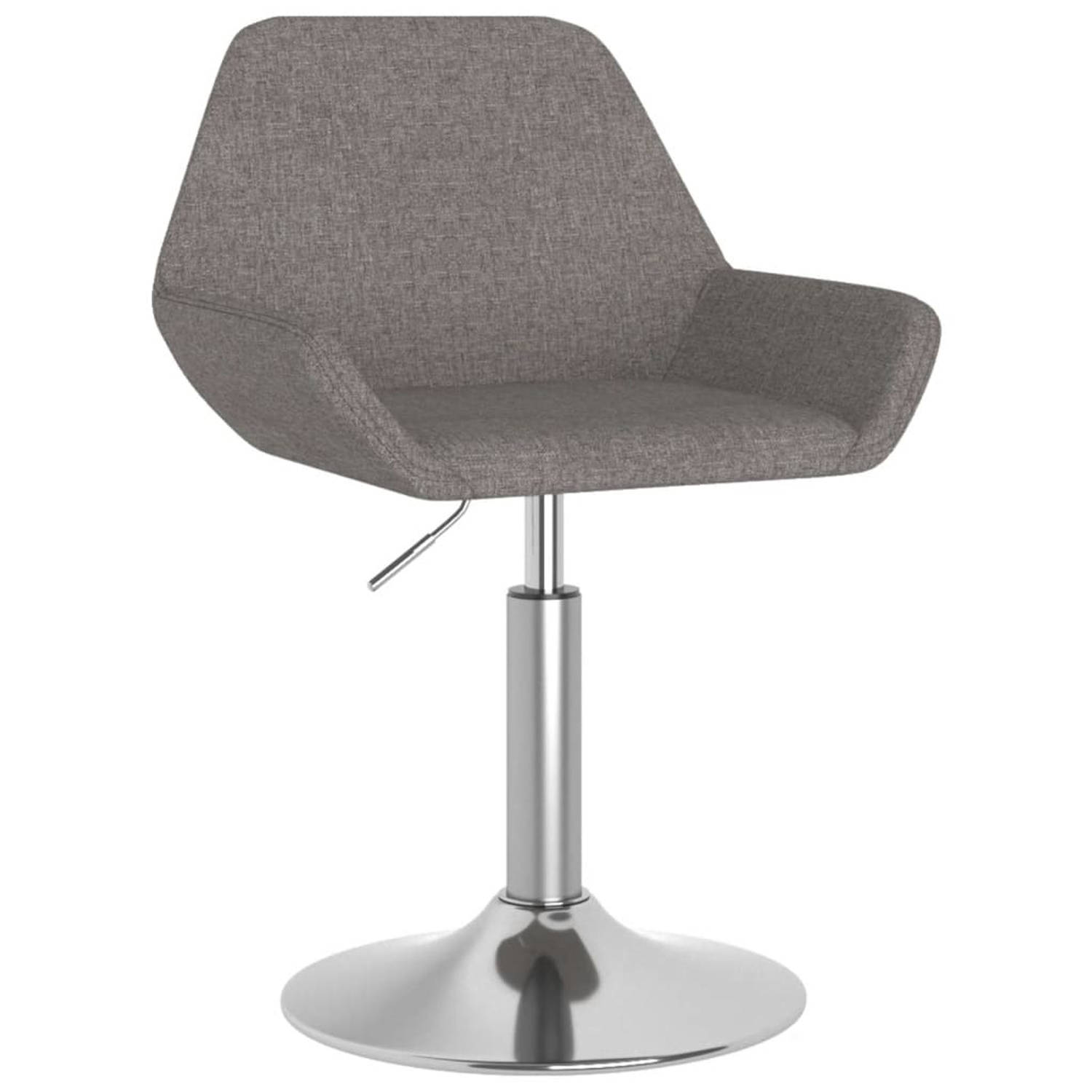 The Living Store Eetkamerstoel X - Stoelen - 50 x 51 x (70 - 84) cm - Donkergrijs