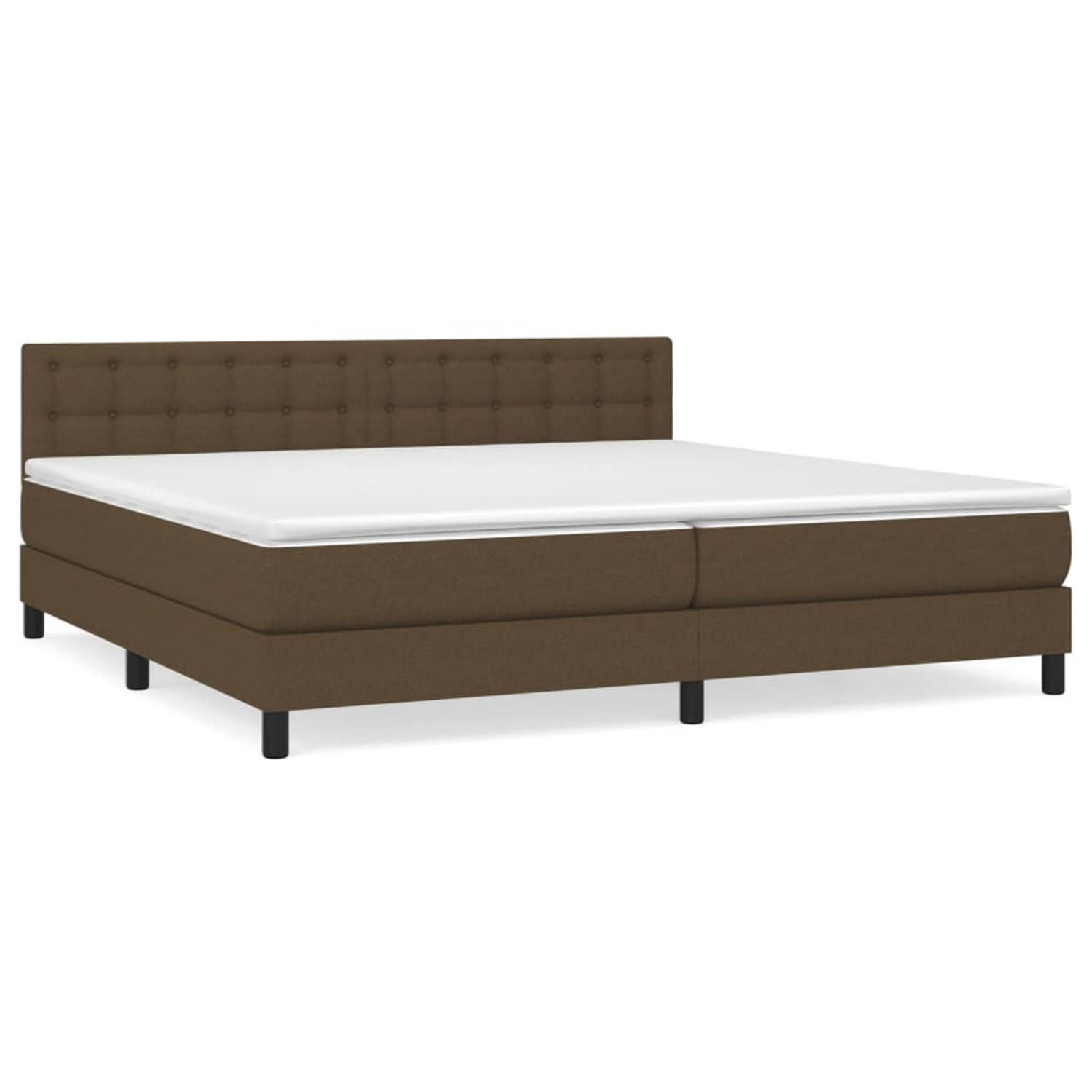 The Living Store Boxspringbed - Comfort - Bed - Afmeting- 203 x 200 x 78/88 cm - Middelharde ondersteuning