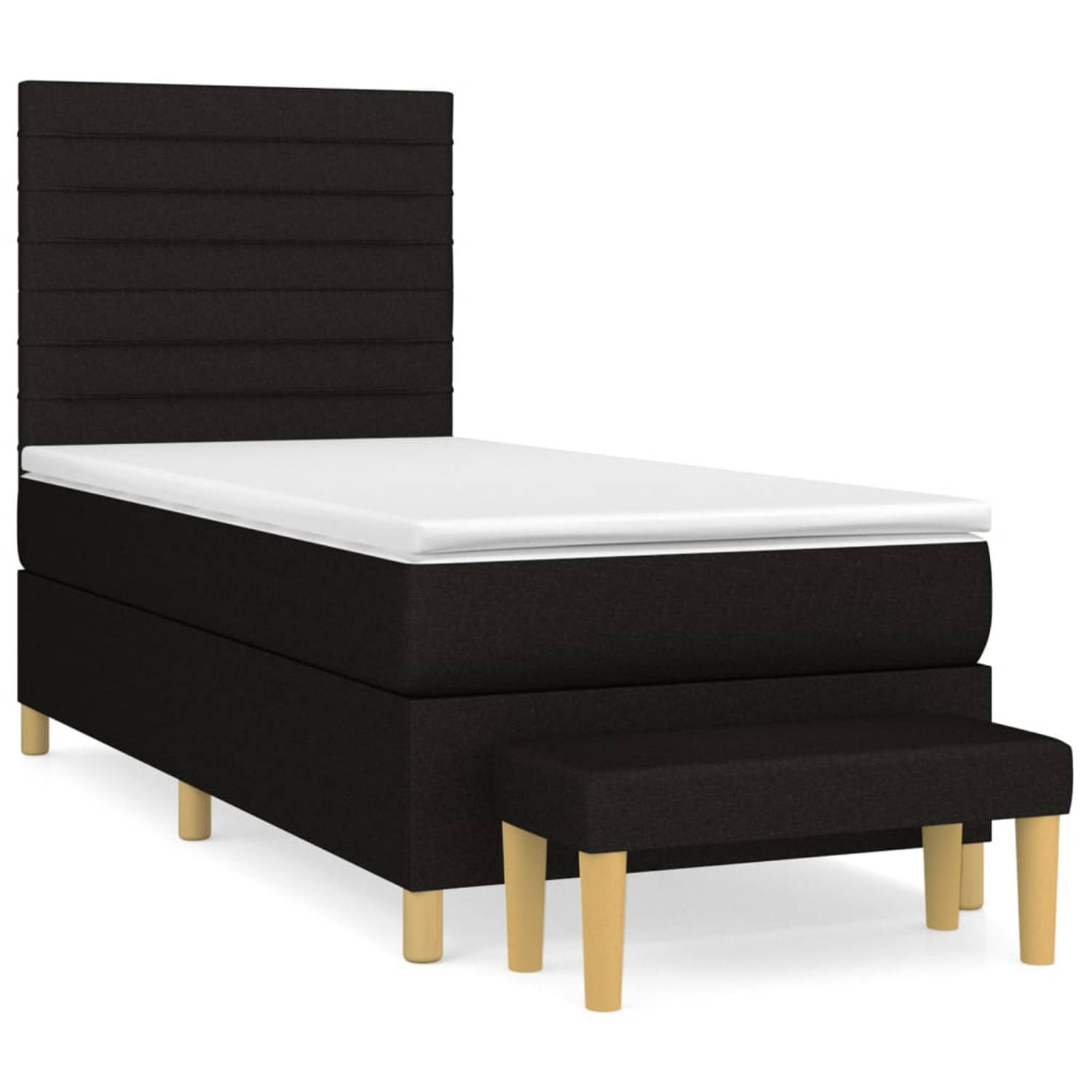 The Living Store Boxspring Bed - Pocketvering 100x200cm - Zwart