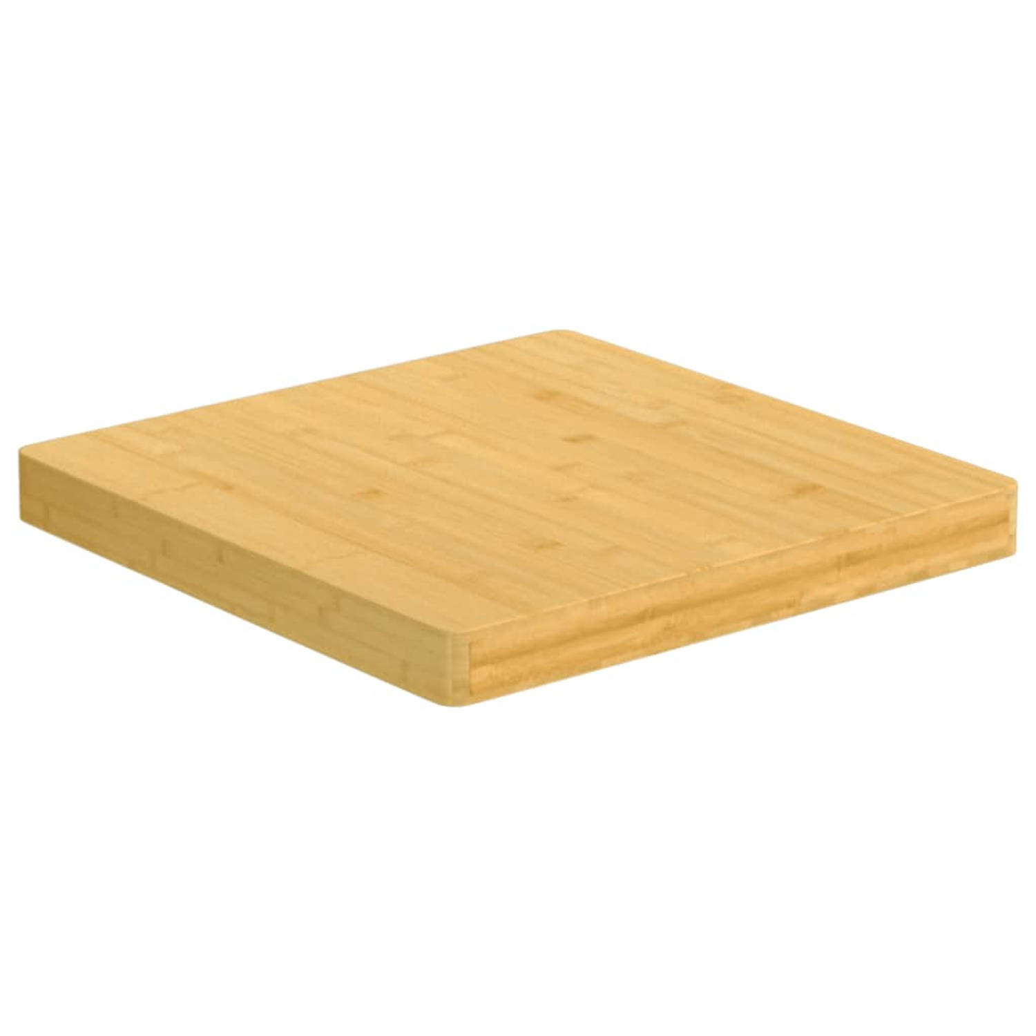 The Living Store Bamboe Tafelblad - 50x50x4cm - Duurzaam materiaal - Veelzijdig - Afgeronde randen - Eenvoudig schoon te maken oppervlak