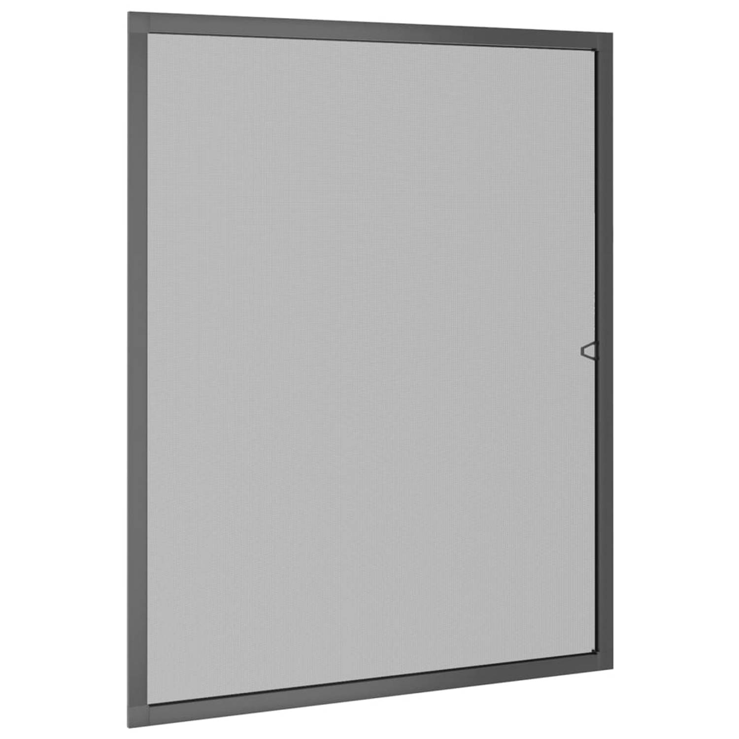 The Living Store Raamhor Aluminium - 80 x 100 cm - Beste tegen insecten - Duurzaam materiaal - Eenvoudige installatie - Antraciet frame - Zwart gaas - Inclusief accessoires