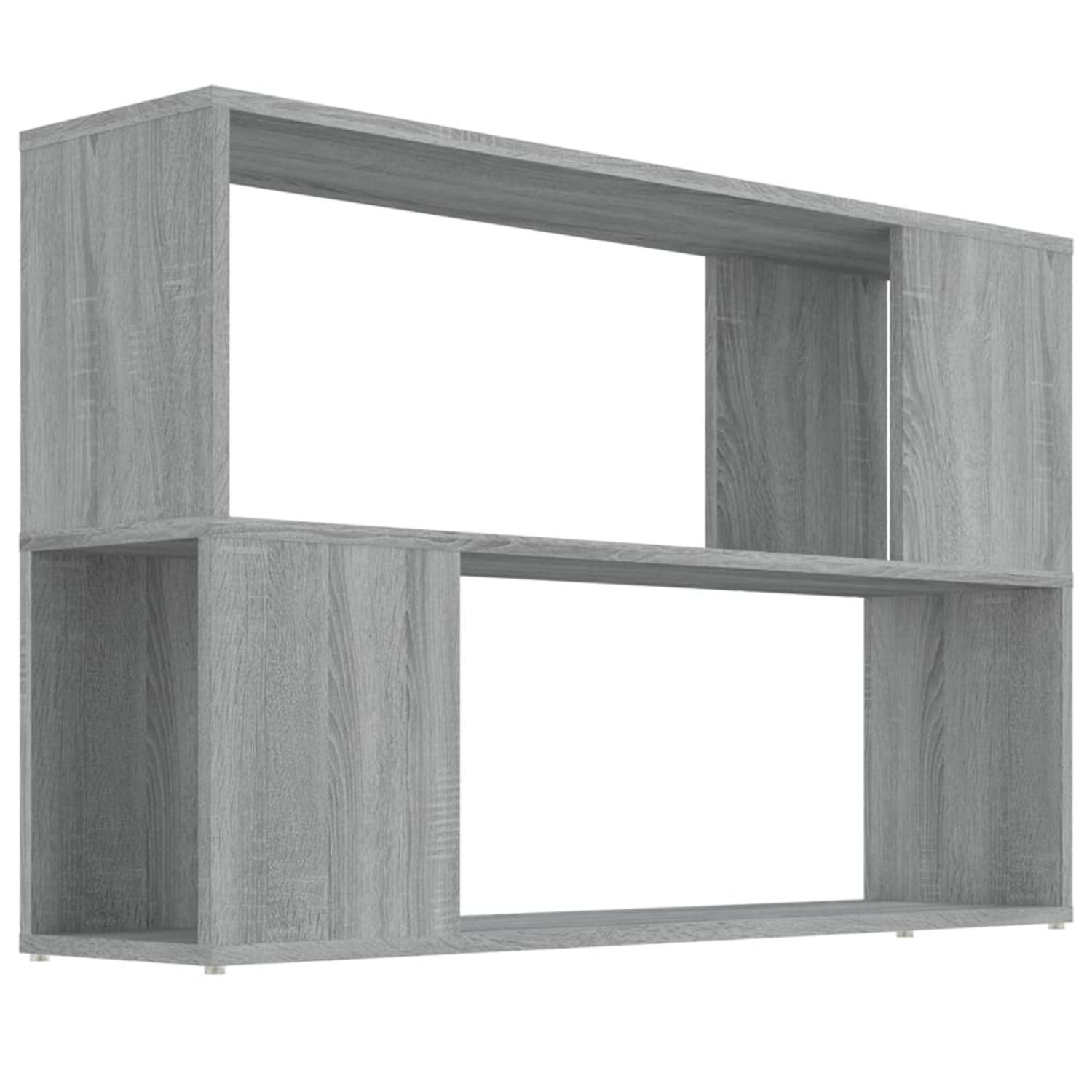 The Living Store Boekenkast - Modern Design - Meubilair - Afmetingen- 100 x 24 x 63 cm (B x D x H) - Kleur- Grijs Sonoma Eiken - Materiaal- Bewerkt Hout