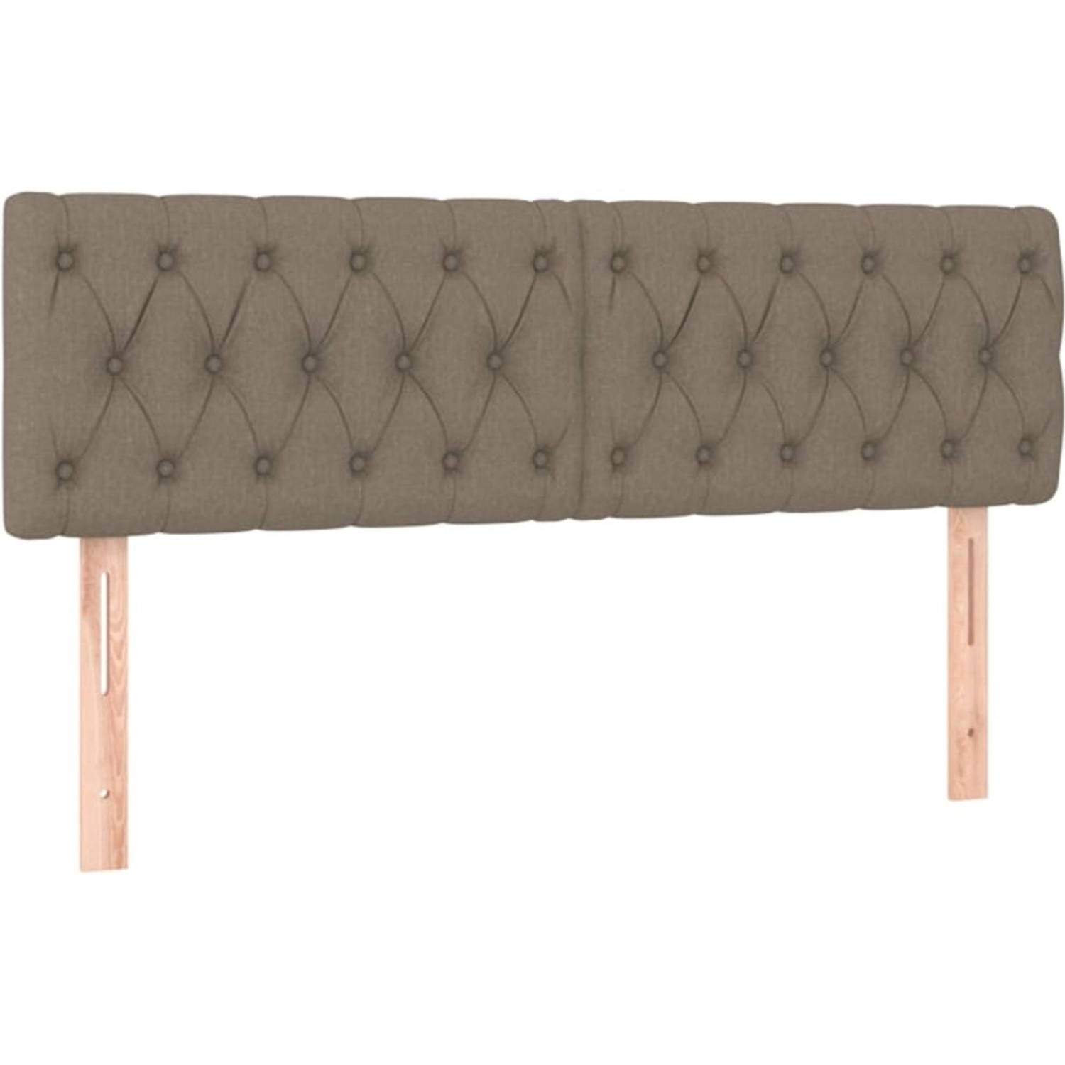 The Living Store Boxspringbed - Taupe - Bed 193x144x78/88cm - Matras 140x190x20cm - Topmatras 140x190x5cm - The Living