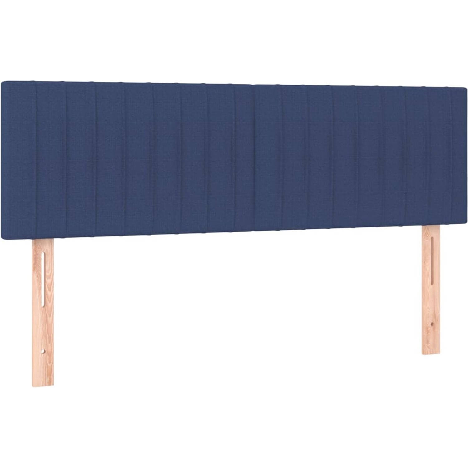 The Living Store Boxspringbed - Blauw - 193 x 147 x 78/88 cm - Pocketvering matras - Middelharde ondersteuning - Huidvriendelijk topmatras