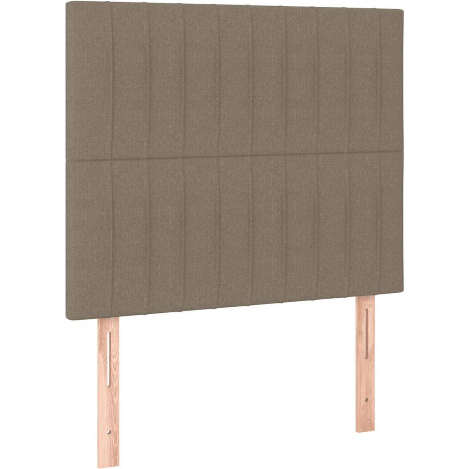The Living Store Boxspringbed - Pocketvering - 80 x 200 cm - Taupe