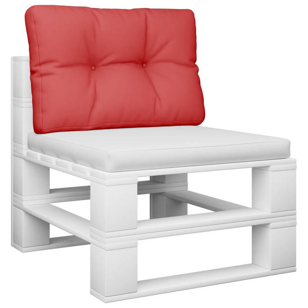 The Living Store Palletkussen - Polyester - 60 x 40 x 12 cm - Rood