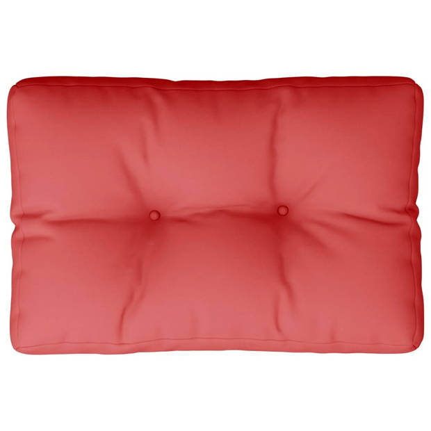 The Living Store Palletkussen - Polyester - 60 x 40 x 12 cm - Rood