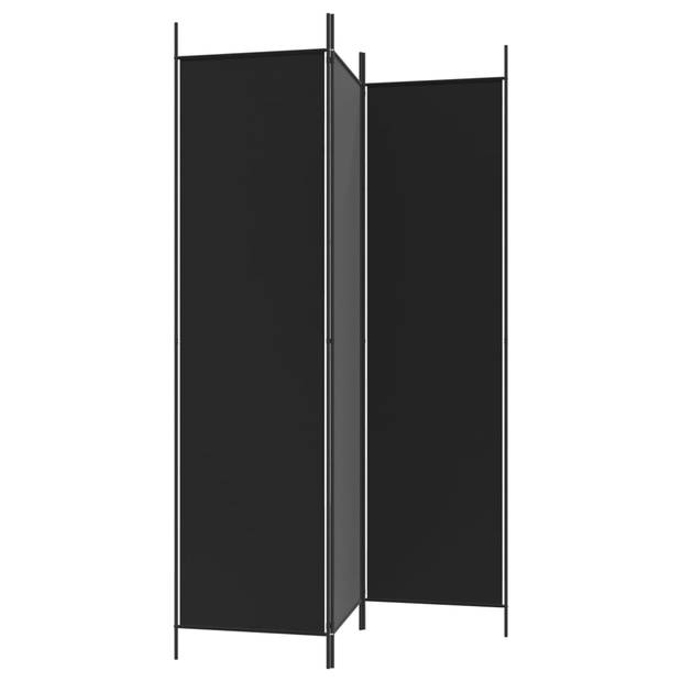 vidaXL Kamerscherm met 3 panelen 150x200 cm stof zwart