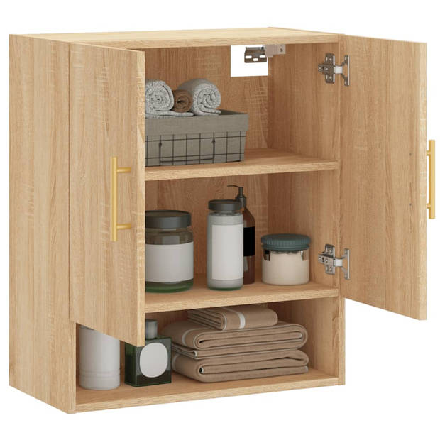 The Living Store Wandkast Sonoma Eiken - 60 x 31 x 70 cm - Duurzaam bewerkt hout