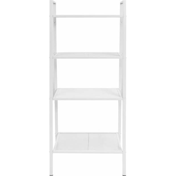 The Living Store Boekenrek - Compact Ladder Ontwerp - 62 x 35.5 x 148 cm - Wit
