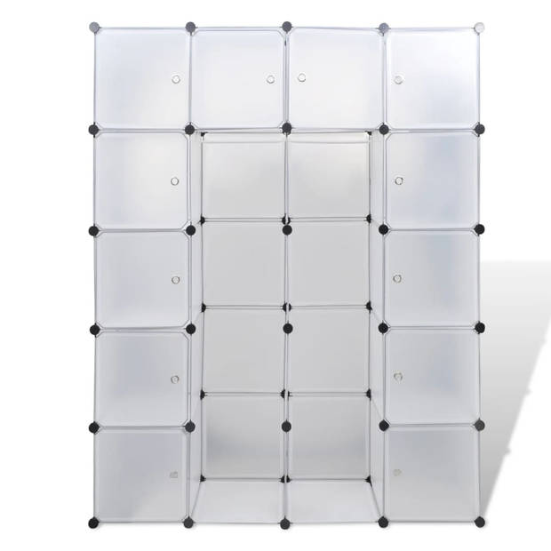 The Living Store Modulaire Kast - Kunststof - 37 x 146 x 180.5 cm - Wit