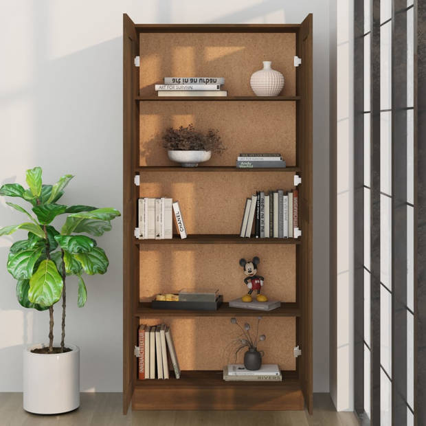 The Living Store Boekenkast Classic s - Bruineiken - 82.5 x 30.5 x 185.5 cm