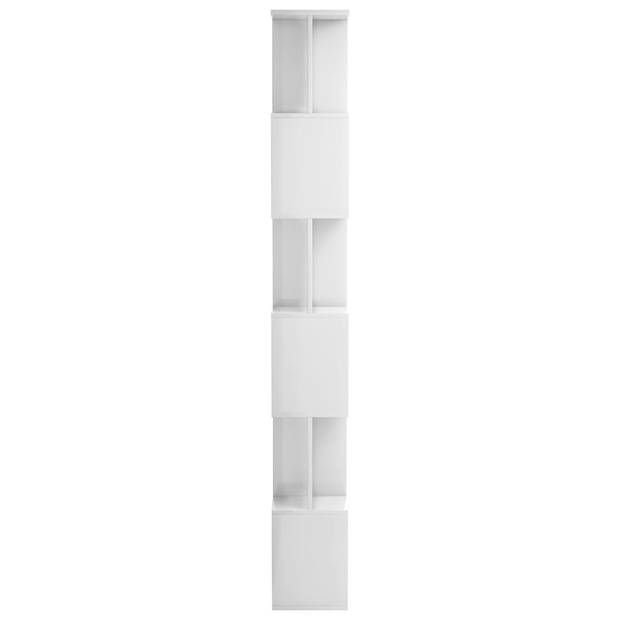 The Living Store Boekenkast Klassiek - 80 x 24 x 192 cm - Hoogglans wit