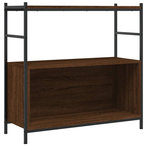 The Living Store Boekenrek Industrieel - 80 x 30 x 78.5 cm - Duurzaam hout en metaal