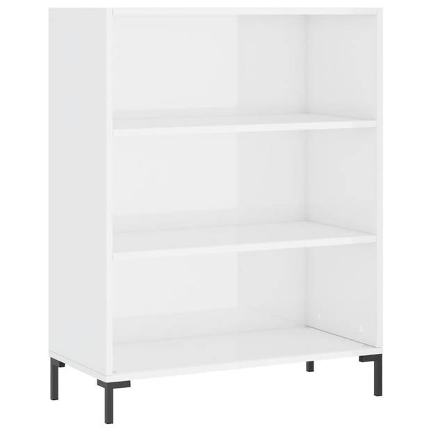 The Living Store Boekenkast - 69.5 x 32.5 x 90 cm - Hoogglans wit