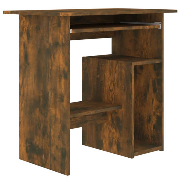 The Living Store Bureau - Gerookt eiken - 80x45x74 cm - Strak en modern