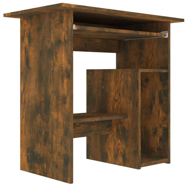 The Living Store Bureau - Gerookt eiken - 80x45x74 cm - Strak en modern