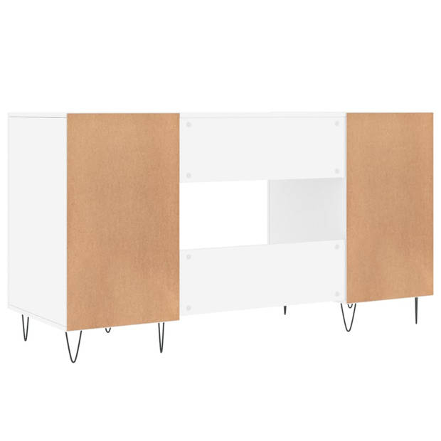 The Living Store Bureau - Studie- en werkruimte meubel - 140 x 50 x 75 cm - Wit