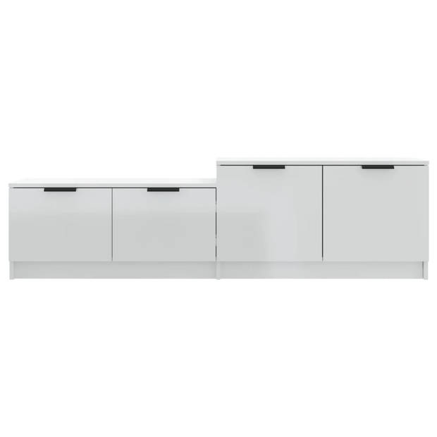 The Living Store Tv-meubel - Hoogglans wit - 158.5 x 36 x 45 cm - Praktisch - Hoge kwaliteit