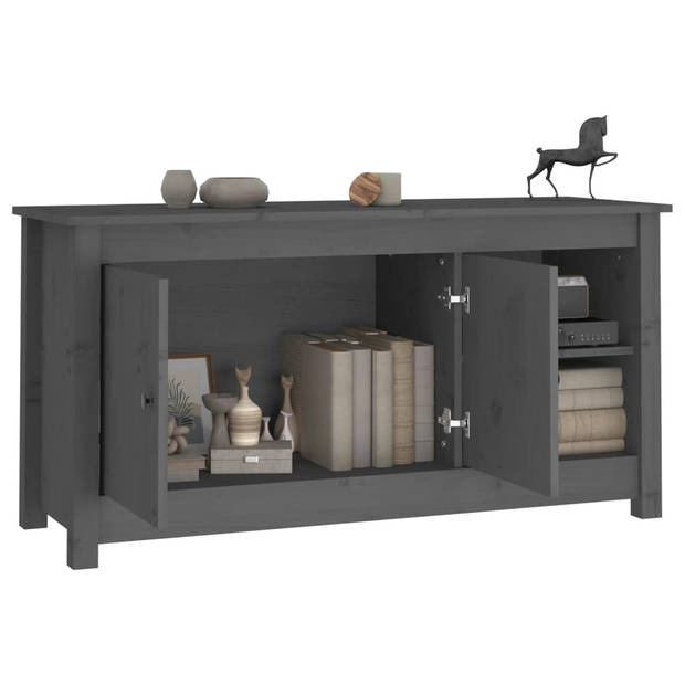 The Living Store TV-meubel - Grenenhout - 103x36.5x52 cm - Grijs