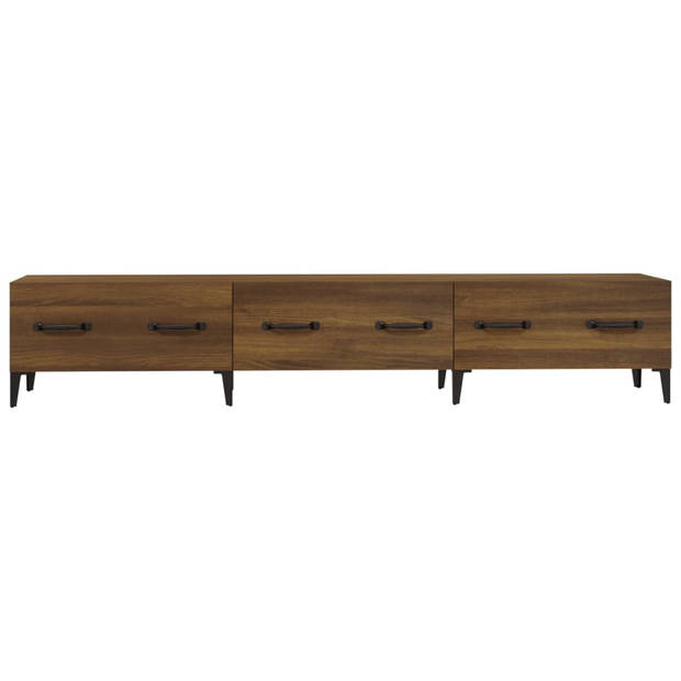 The Living Store TV-meubel Modern Bruineiken 150x34.5x30 cm - Stevig Hout - Voldoende opbergruimte