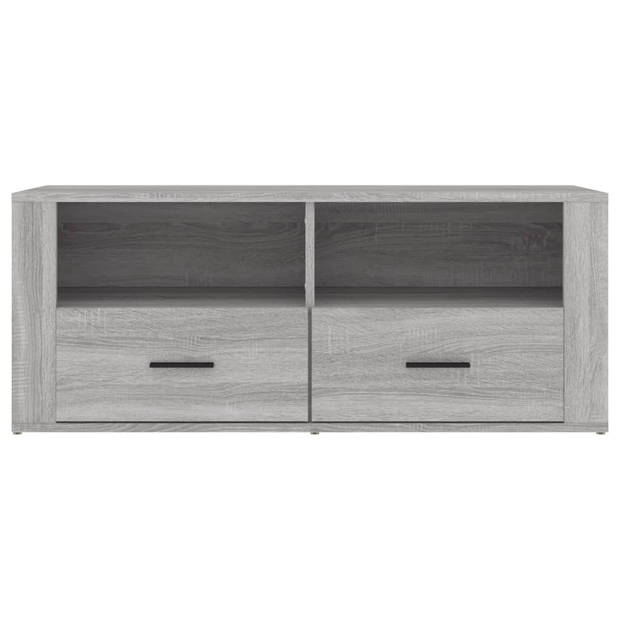 The Living Store Tv-kast Sonoma Eiken - 100x35x40 cm - Stereokast met opbergruimte