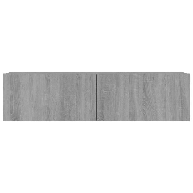 The Living Store TV-meubel - - 120 x 30 x 30 cm - Kleur- Grijs Sonoma Eiken - Materiaal- Bewerkt Hout