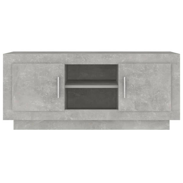 The Living Store Stereokast Betongrijs - 102 x 35 x 45 cm - Praktisch hifi-meubel