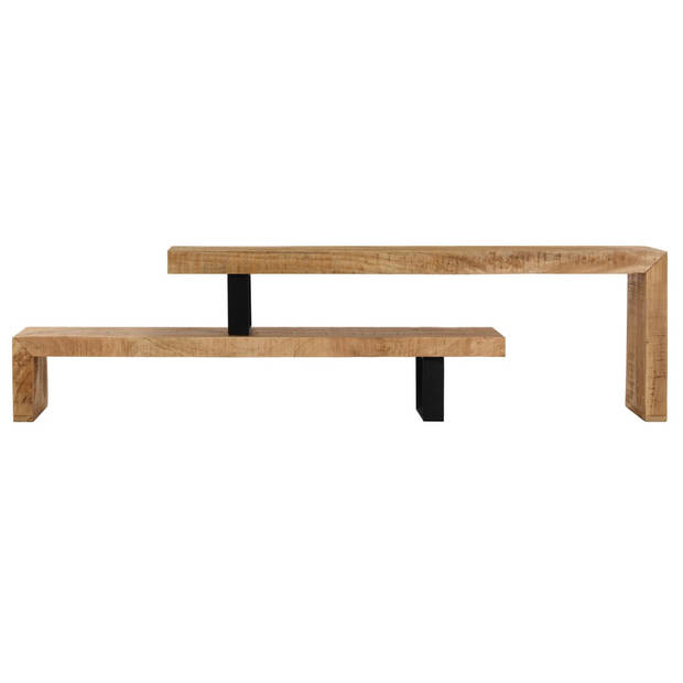 The Living Store TV-standaard - Houten - Meubel - Afmetingen- 115 x 30 x 40 cm - Gemaakt van massief mangohout