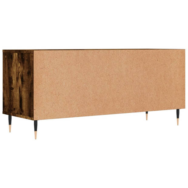 vidaXL Tv-meubel 100x34,5x44,5 cm bewerkt hout gerookt eikenkleurig