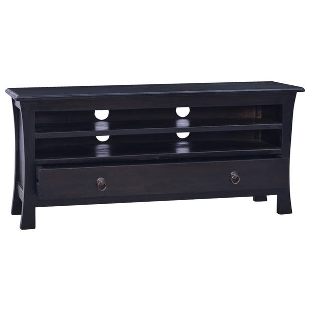 The Living Store Mahoniehouten TV-meubel - 100 x 30 x 45 cm - met lade en schappen