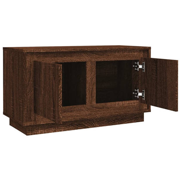 vidaXL Tv-meubel 80x35x45 cm bewerkt hout bruin eikenkleur