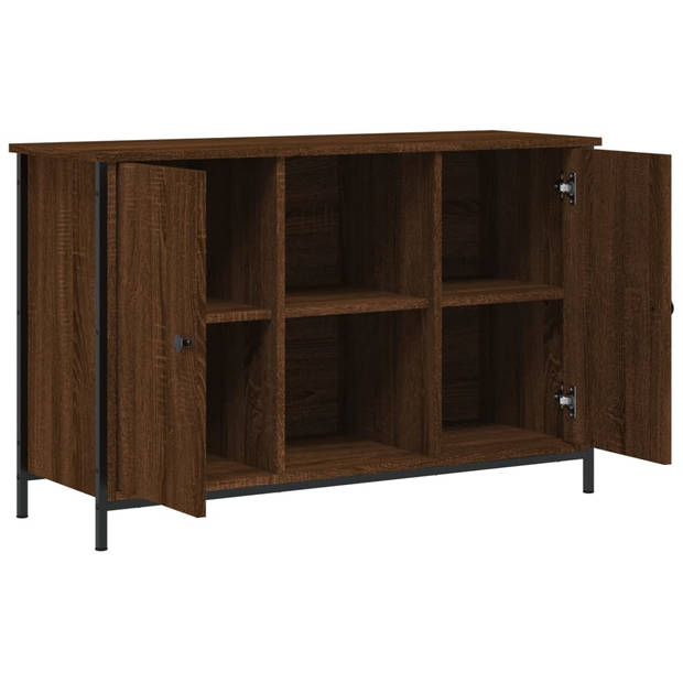 The Living Store TV-kast Industrieel - 100x35x65 cm - Bruineiken