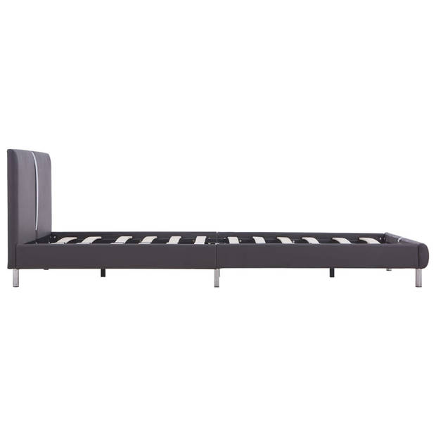 vidaXL Bedframe kunstleer grijs 140x200 cm