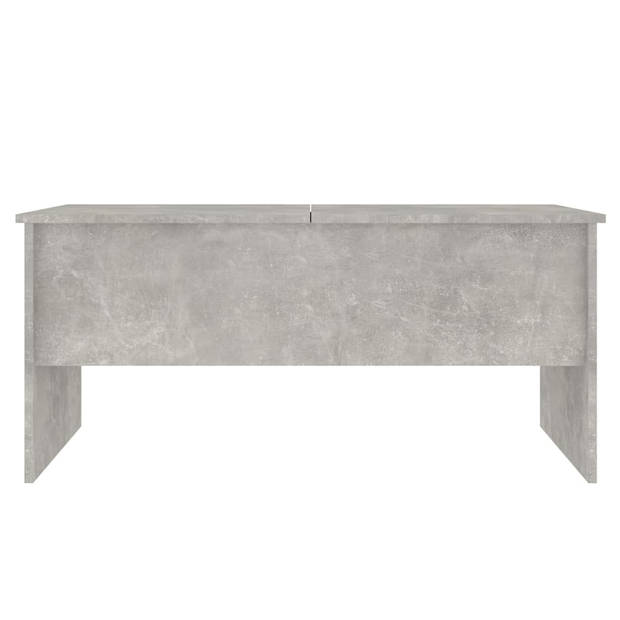 The Living Store Salontafel - 102 x 50.5 x 46.5 cm - Betongrijs