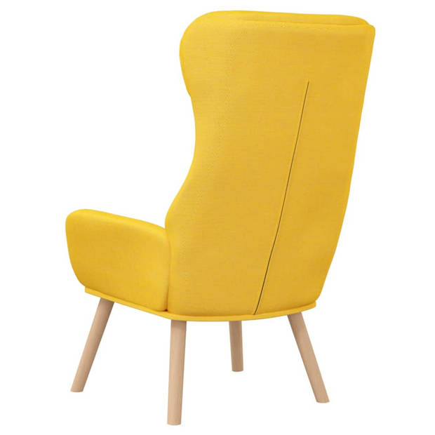 The Living Store Fauteuil Relaxstoel - Mosterdgeel - 70 x 77 x 94 cm - Dik gevoerde zitting