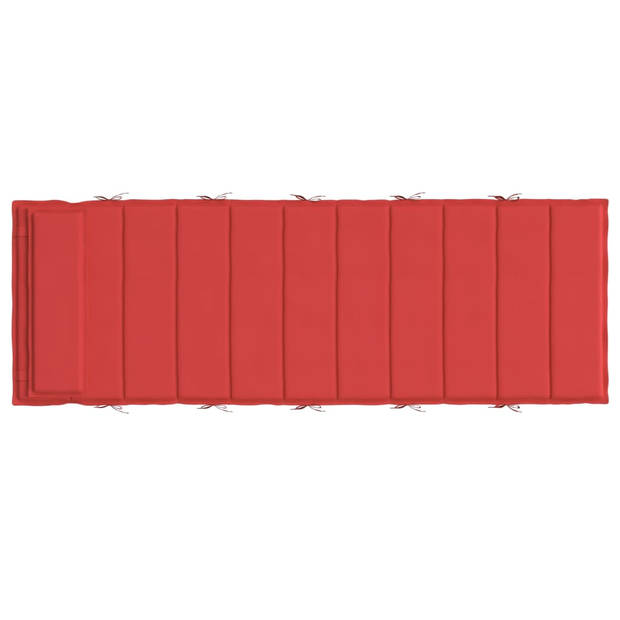 The Living Store Ligbedkussen - Rood - Oxford stof - 180 x 60 x 3 cm - Anti-slipontwerp