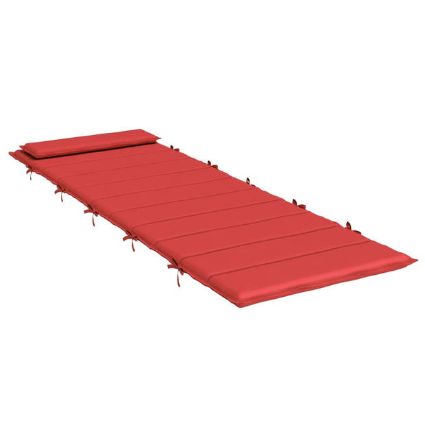 The Living Store Ligbedkussen - Rood - Oxford stof - 180 x 60 x 3 cm - Anti-slipontwerp