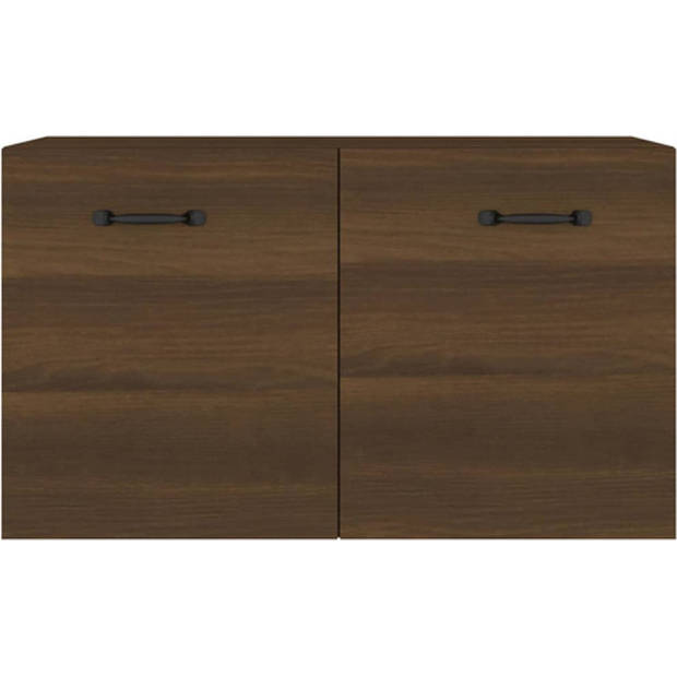 The Living Store Wandkast - - Kast - 60 x 36.5 x 35 cm - Bruineiken