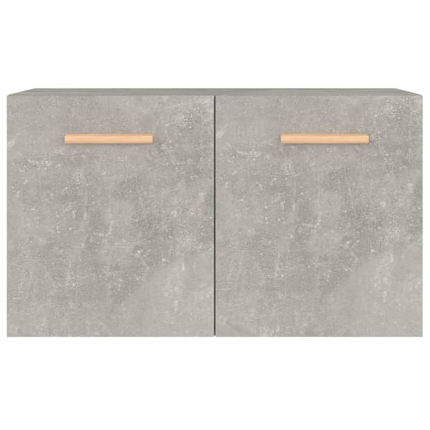 The Living Store Wandkast Betongrijs - 60 x 36.5 x 35 cm - Bewerkt hout