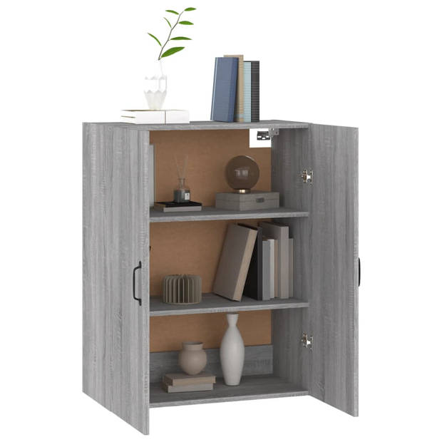 vidaXL Hangkast 69,5x34x90 cm bewerkt hout grijs sonoma eikenkleurig