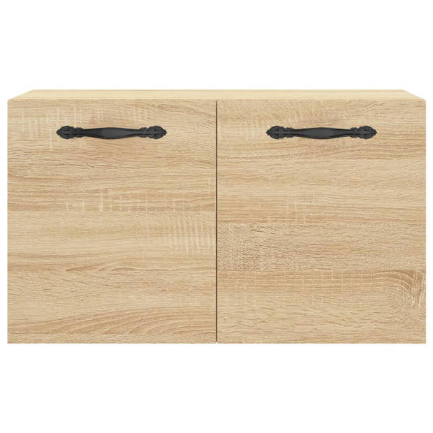 The Living Store Wandkast Sonoma Eiken - Zwevende opbergkast 60x36.5x35 cm