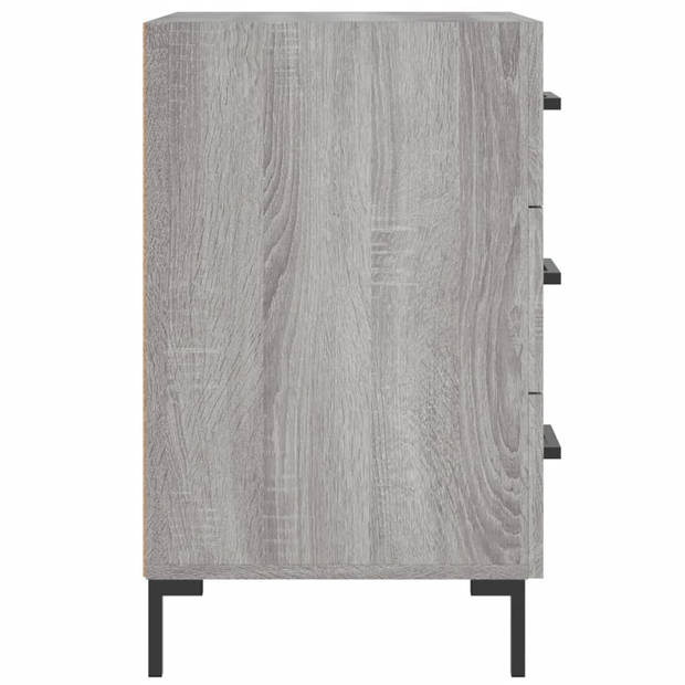 vidaXL Nachtkastje 40x40x66 cm bewerkt hout grijs sonoma eikenkleurig