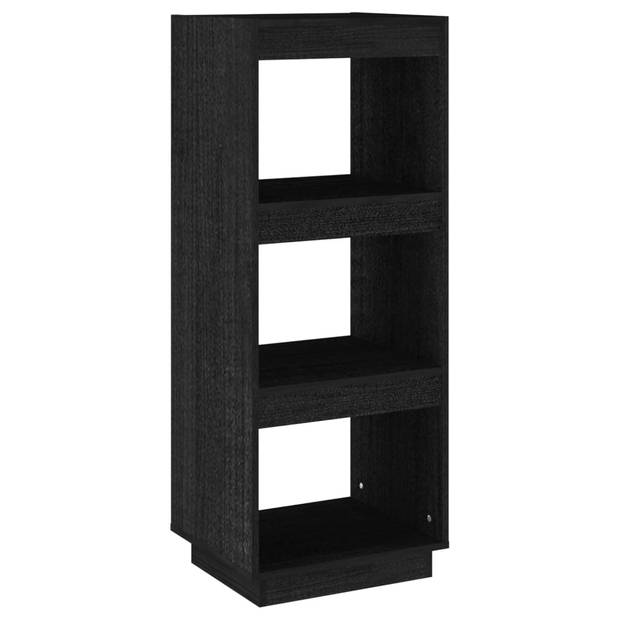 The Living Store Boekenkast Massief Grenenhout - 40 x 35 x 103 cm - Zwart