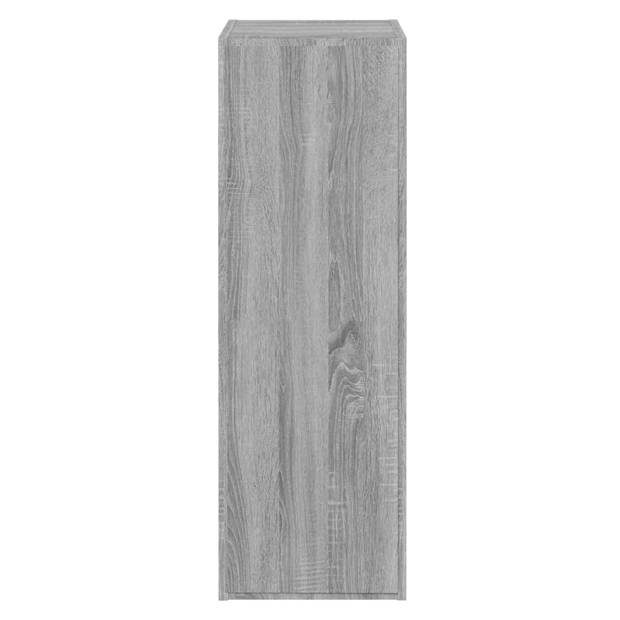 The Living Store Wandkast - Grijs Sonoma Eiken - 30.5 x 30 x 90 cm - Bewerkt hout