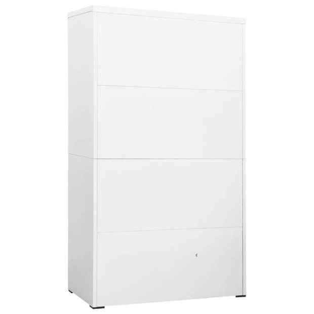 The Living Store Archiefkast - 5 lades - 90 x 46 x 164 cm - Staal - Wit